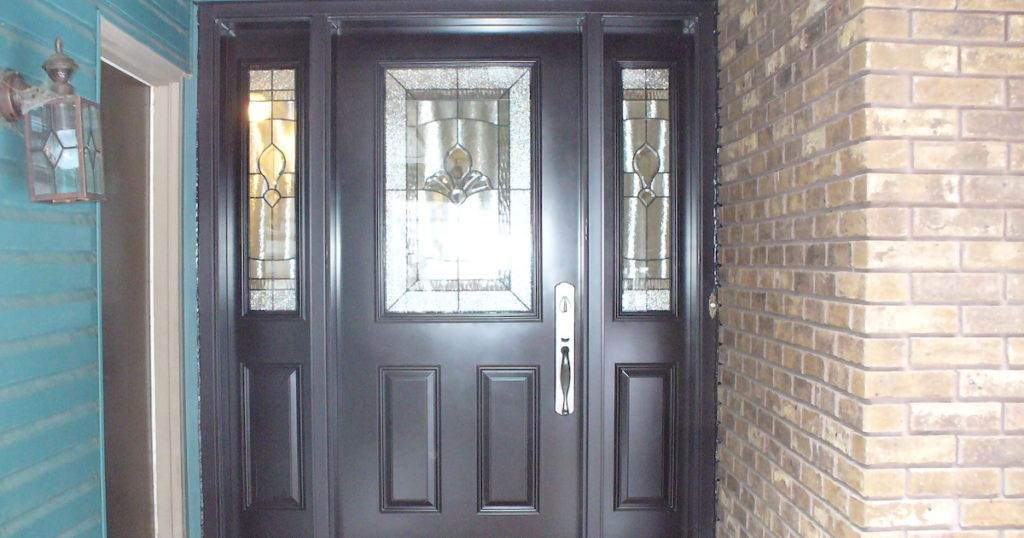 Photo of new bold black entry door