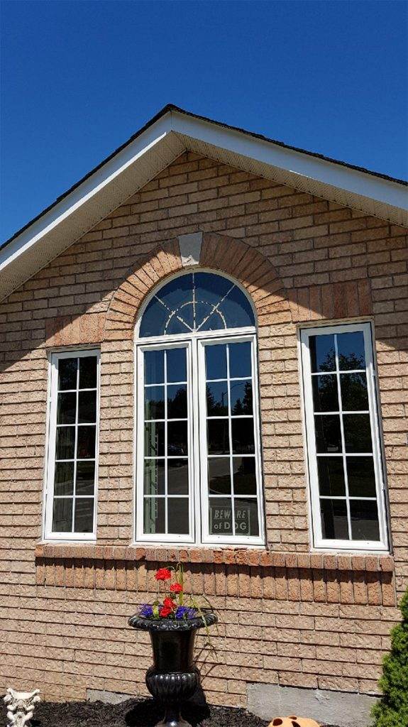masonry project - Weaver - Indiana limestone repair - before