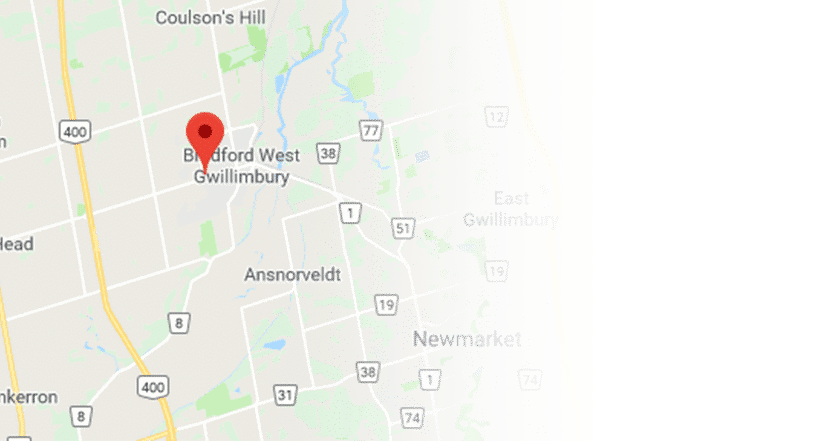 Map Of Bradford Ontario Location