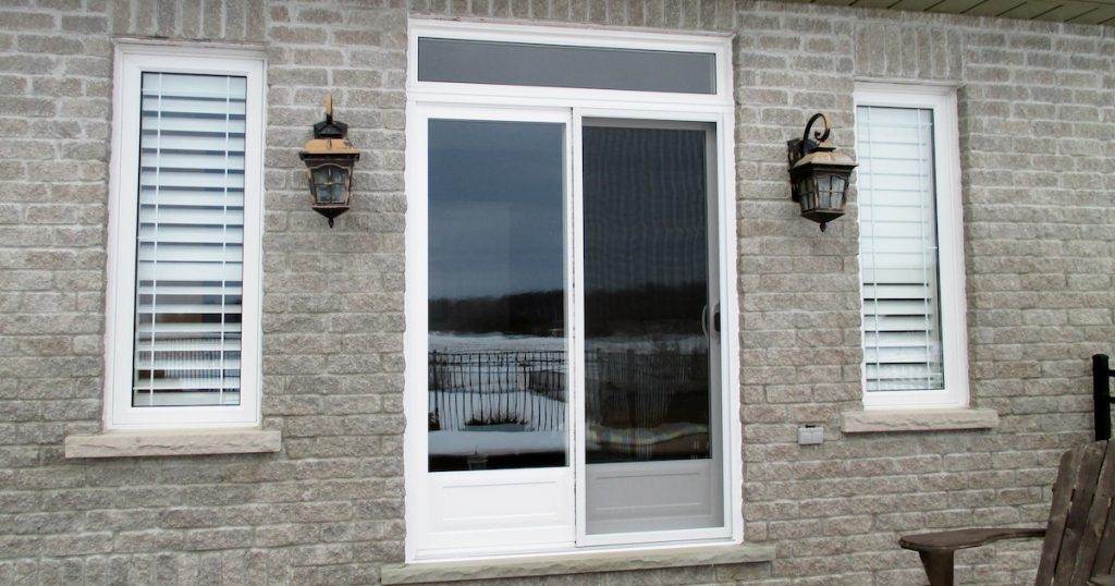 patio door project - Barrie - transom window - after