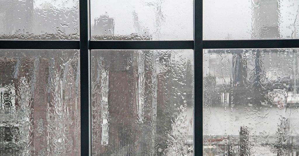 graphic of rain through a window